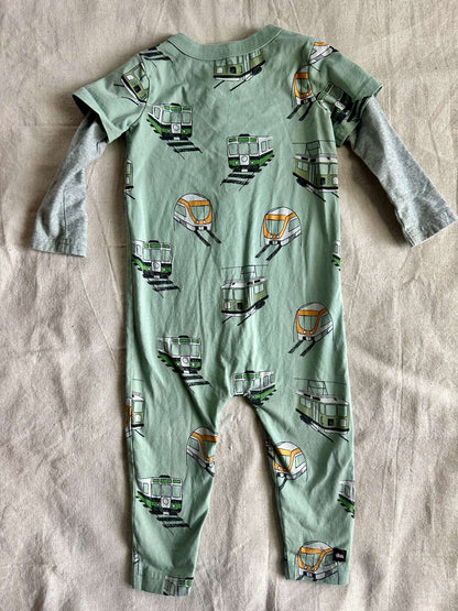 Tea Collection Copenhagen transit Print Romper, Kids 18 Month (12-18M)