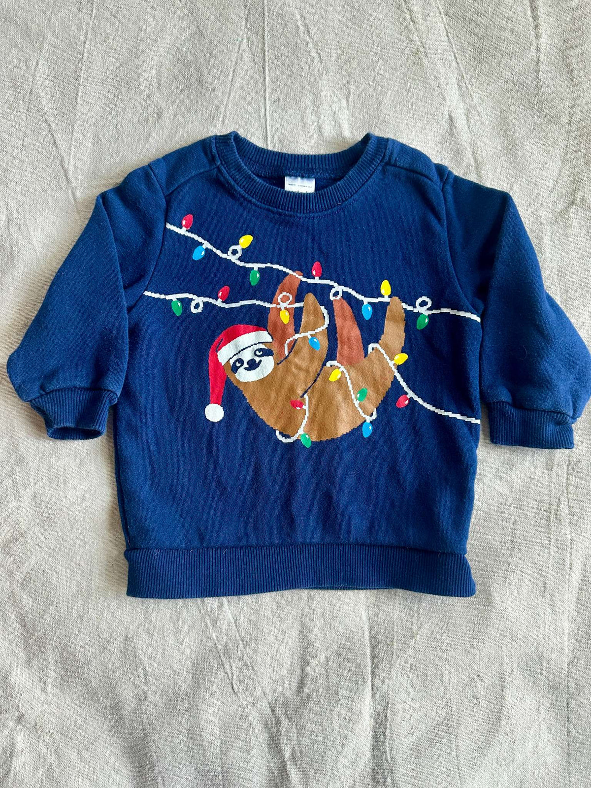 Christmas Sloth Sweatshirt, Kids 12 Month (9-12M)