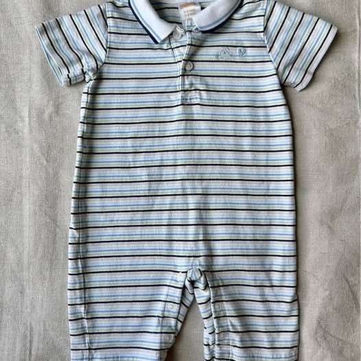 3M Gymboree Striped Polo Romper, Kids 3 Month (0-3M)