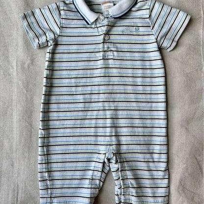 3M Gymboree Striped Polo Romper, Kids 3 Month (0-3M)