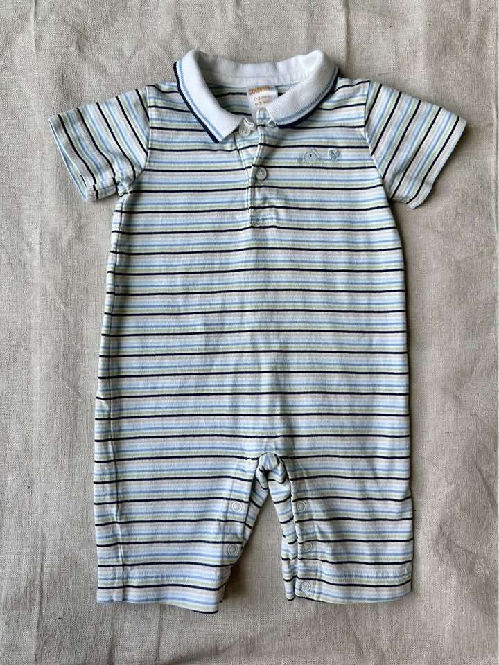3M Gymboree Striped Polo Romper, Kids 3 Month (0-3M)