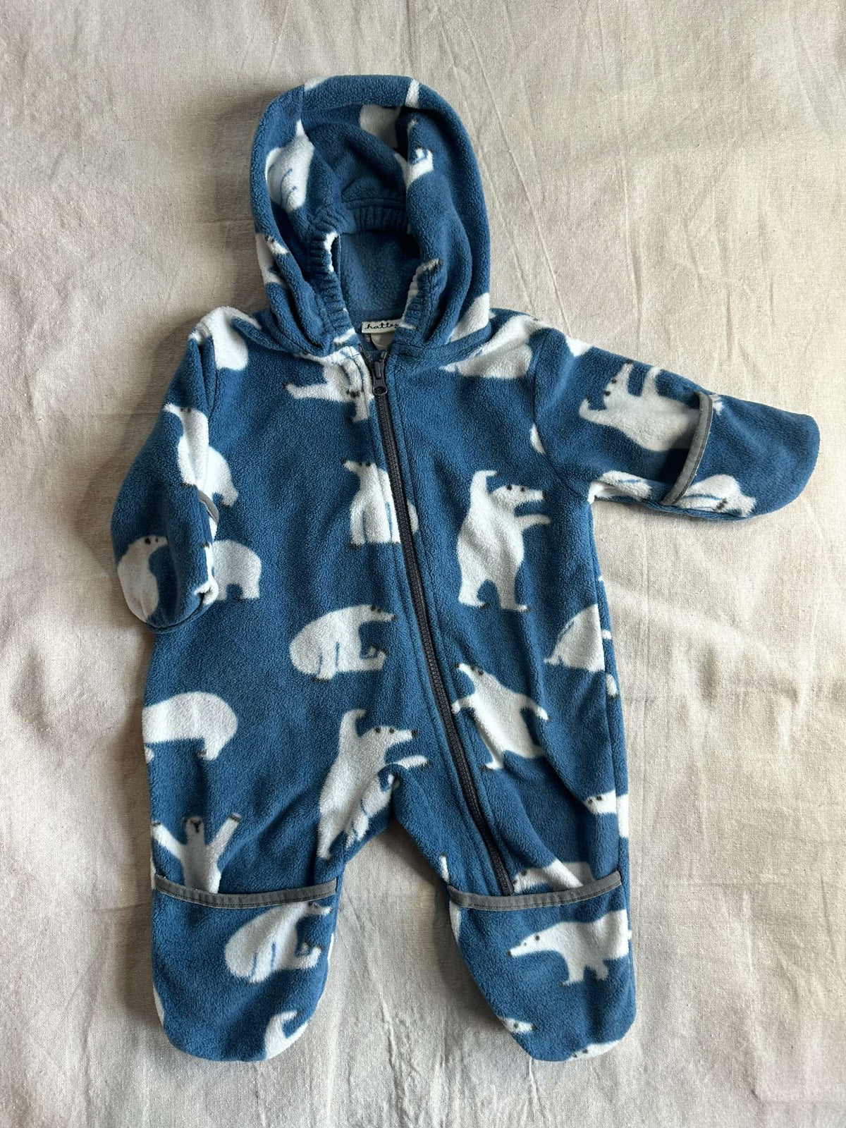 6-12M Hatley Polar Bear Fleece Bunting, Kids 12 Month (9-12M)