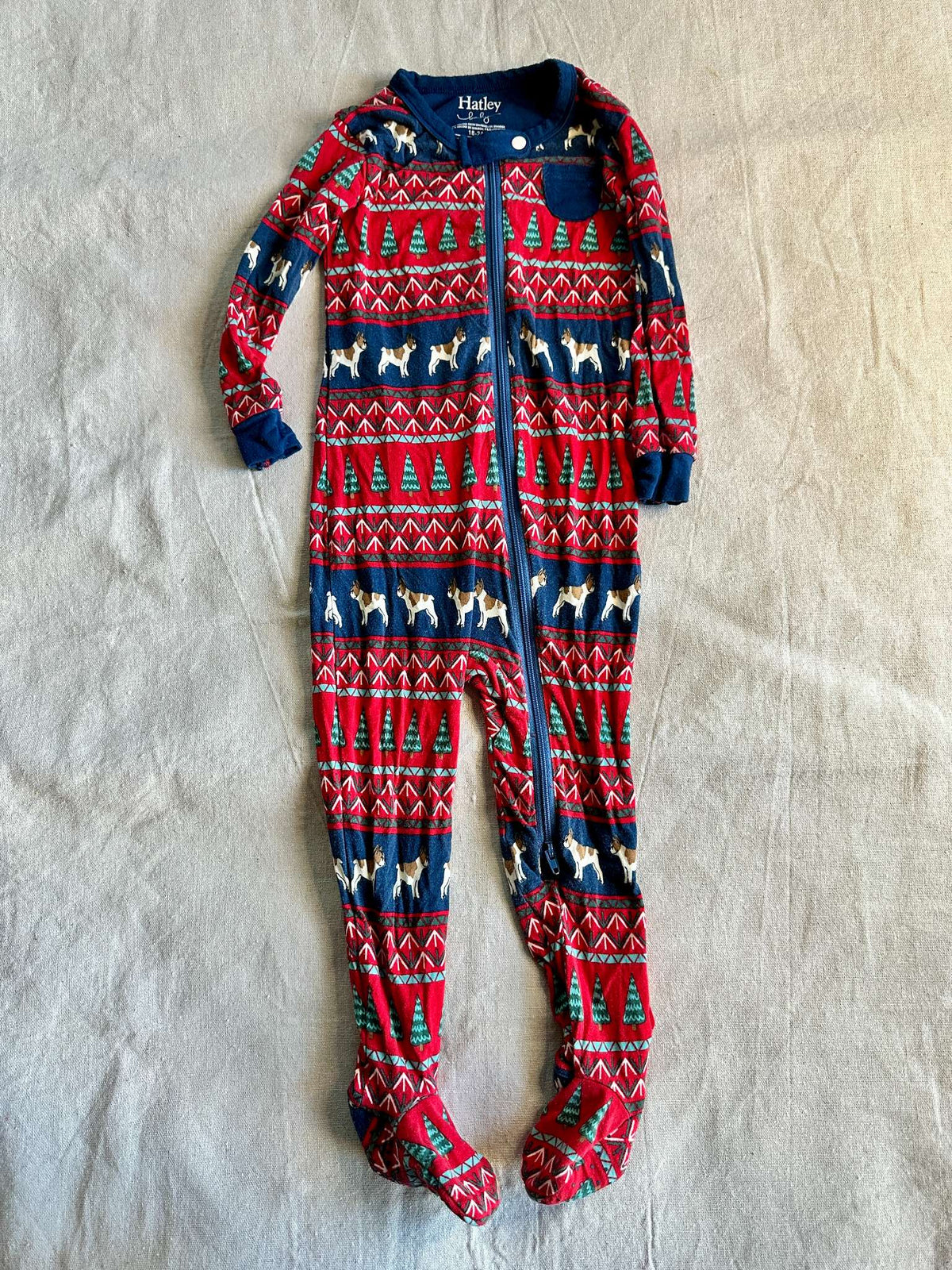Bamboo French Bulldog Footed Sleeper, Kids 24 Month (18-24M)