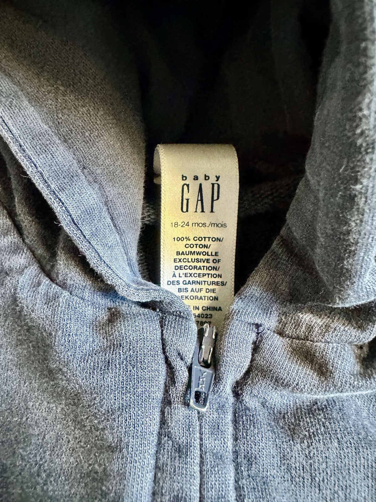 Navy Blue baby GAP Zip-Up Hoodie, Kids 24 Month (18-24M)