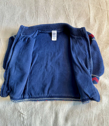Vintage Fair Isle Zip-Up Sweater, Kids 12 Month (9-12M)