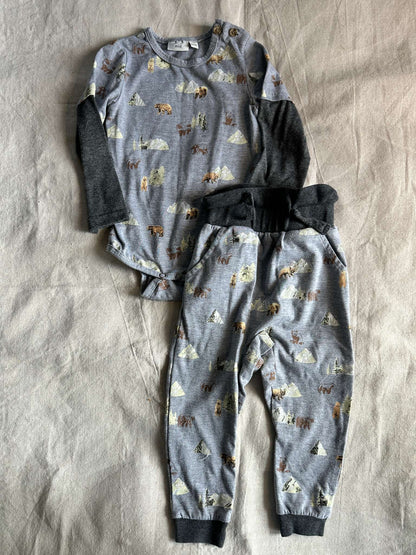 Bear Print 2-Piece Set, Kids 24 Month (18-24M)