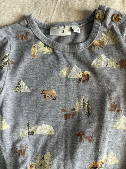 Bear Print 2-Piece Set, Kids 24 Month (18-24M)