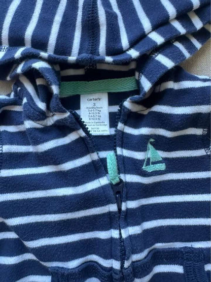 3M Carter's Zip-Up Hoodies x2, Kids 3 Month (0-3M)