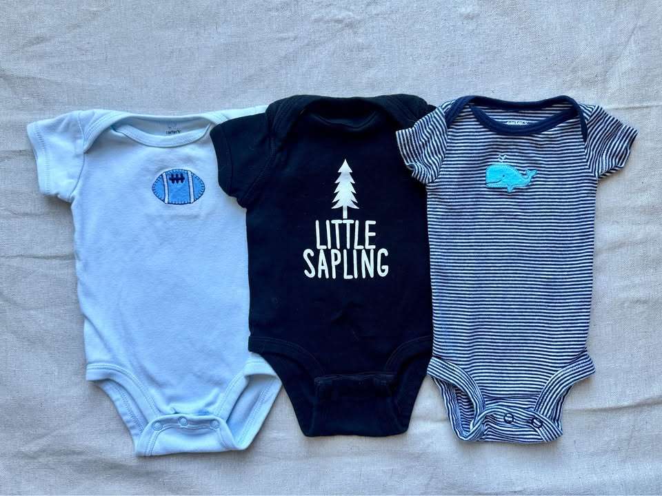 NB Carter's Newborn Bodysuits - Set of 3, Kids 3 Month (0-3M)
