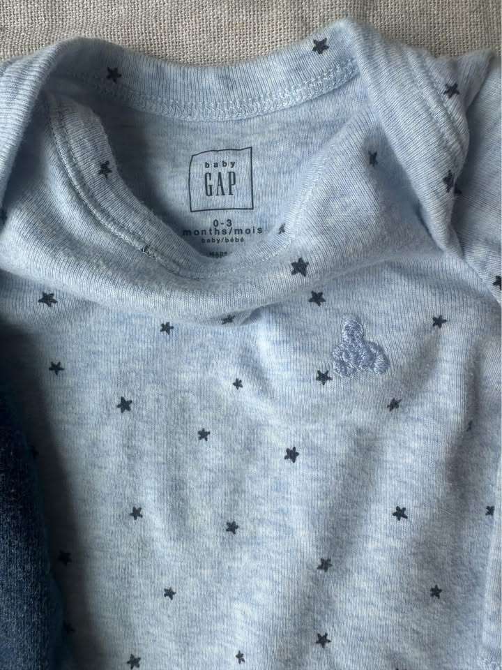 3M Baby Gap 3-Pack Long-Sleeve Bodysuits, Kids 3 Month (0-3M)