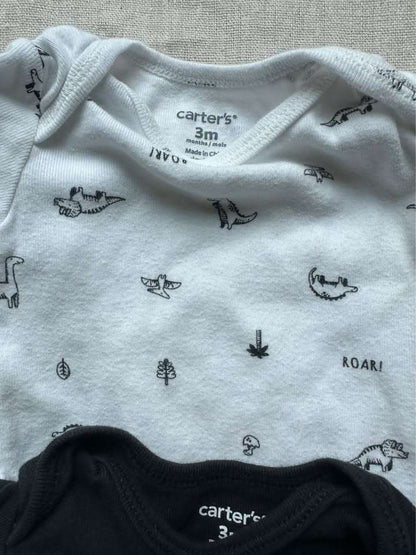 3M Carter's 4-Pack Dinosaur Bodysuits, Kids 3 Month (0-3M)