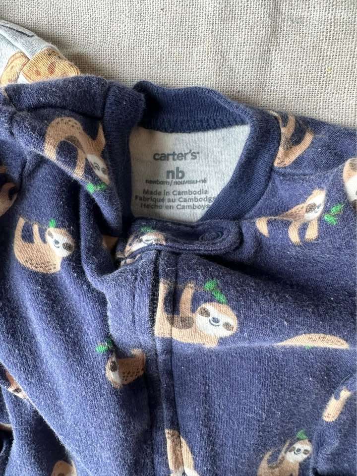 3M Carter's, George, and Tuffy Baby Sleepers x3, Kids 3 Month (0-3M)