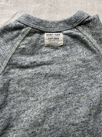 3M Baby Gap Gray One-Piece Romper, Kids 3 Month (0-3M)