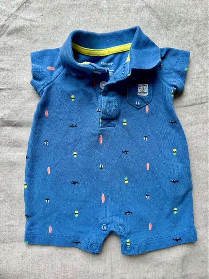 Newborn Carter's Polo Romper, Kids 3 Month (0-3M)