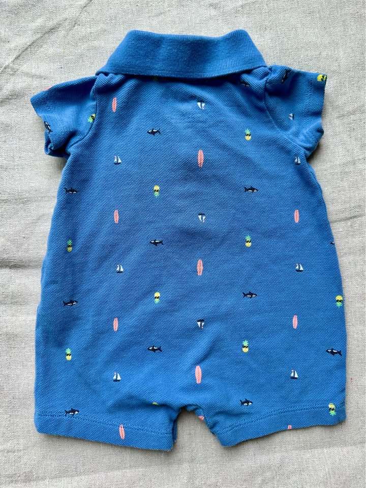 Newborn Carter's Polo Romper, Kids 3 Month (0-3M)