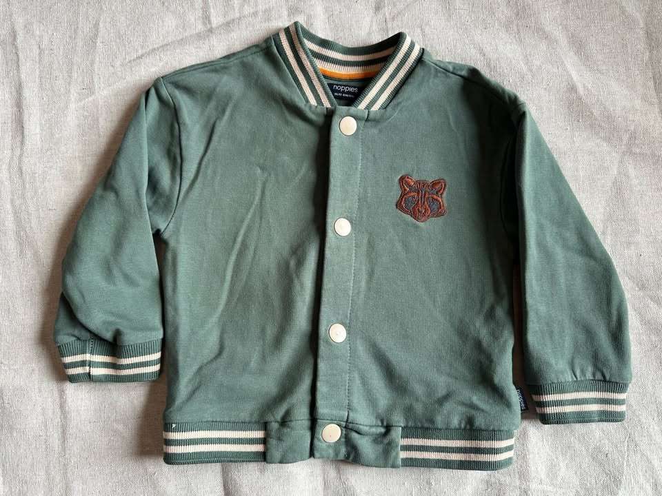12-18m Noppies green baby varsity jacket MSRP $62, Kids 18 Month (12-18M)