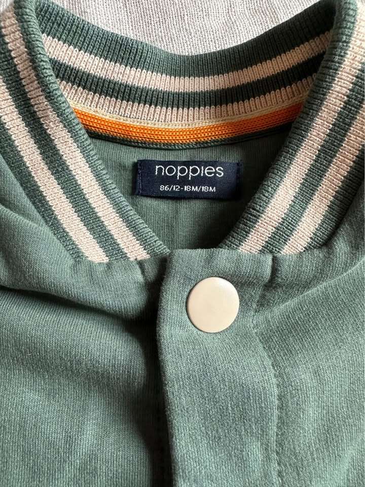 12-18m Noppies green baby varsity jacket MSRP $62, Kids 18 Month (12-18M)