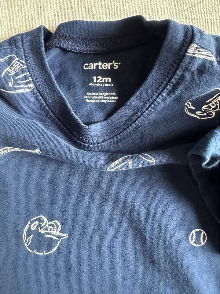 12m Carter's Baby Boy T-Shirts Bundle, Kids 12 Month (9-12M)