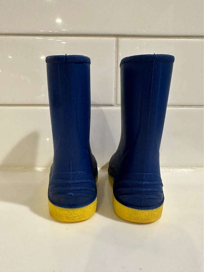 Size 5 Toddler Blue Yellow Rain Boots, Shoes 5 (Walkers:12-24 mth)