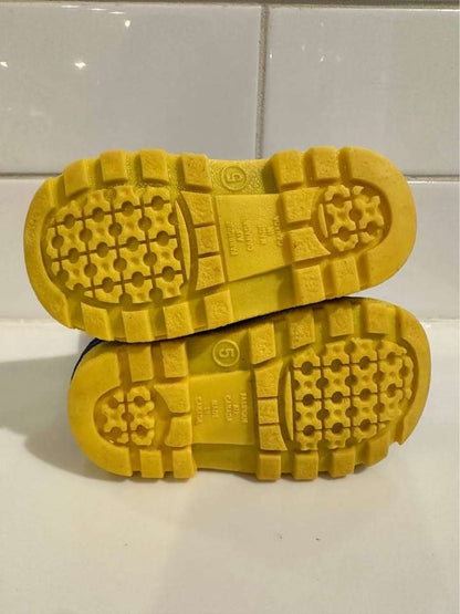 Size 5 Toddler Blue Yellow Rain Boots, Shoes 5 (Walkers:12-24 mth)