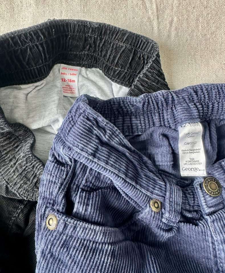 12-18M 2x Corduroy pants, Kids 18 Month (12-18M)
