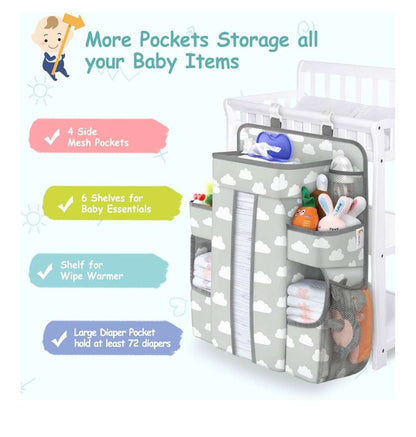 XL Diaper organizer for change table, pack & play or crib