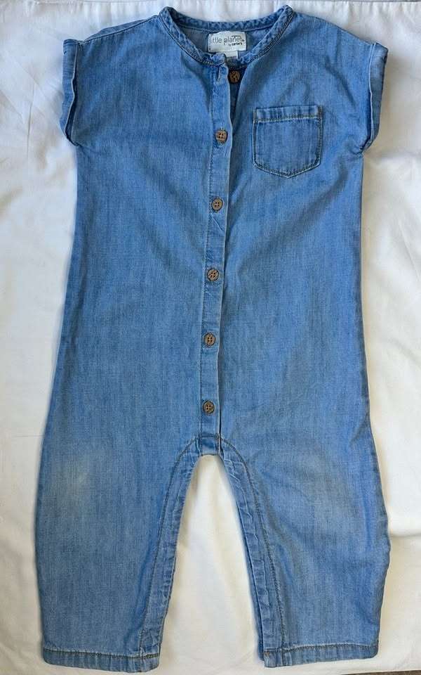 12-18M Little Planet Organic chambray suit, Kids 18 Month (12-18M)