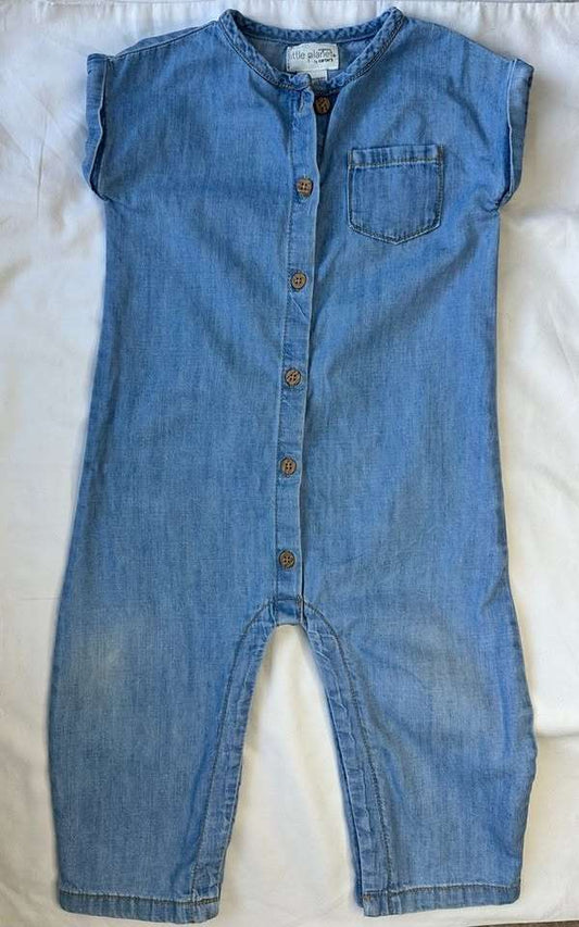 12-18M Little Planet Organic chambray suit, Kids 18 Month (12-18M)