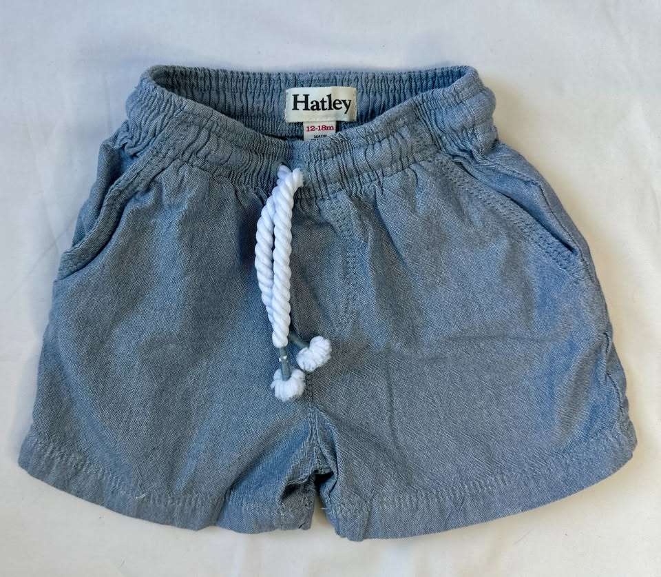12-18M Hatley Chambray Shorts, Kids 18 Month (12-18M)