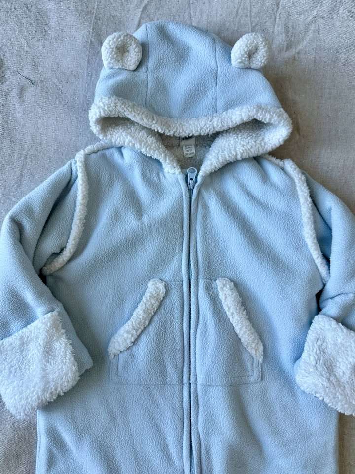 6-12M GAP cozy fleece bunting suit, Kids 12 Month (9-12M)