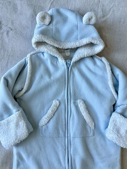 6-12M GAP cozy fleece bunting suit, Kids 12 Month (9-12M)