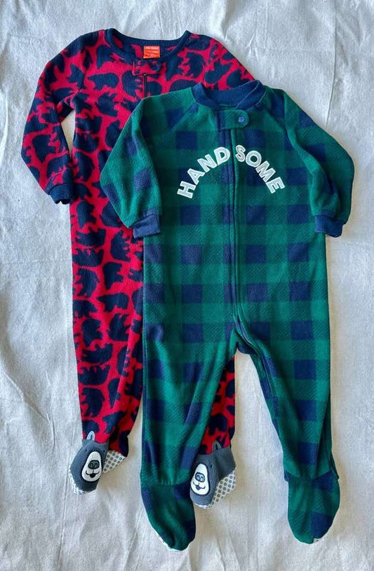 12-18M 2 pack fleece sleepers, Kids 18 Month (12-18M)