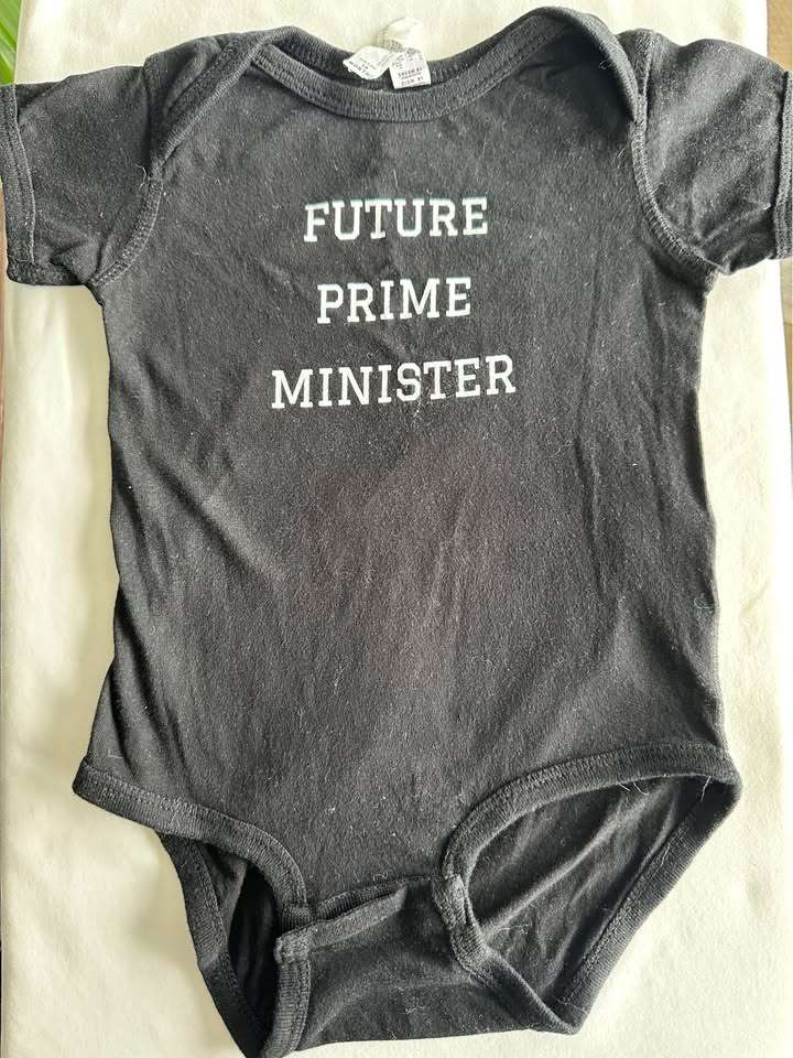 18M Future Prime Minister Onesie from Madame Premier, Kids 18 Month (12-18M)