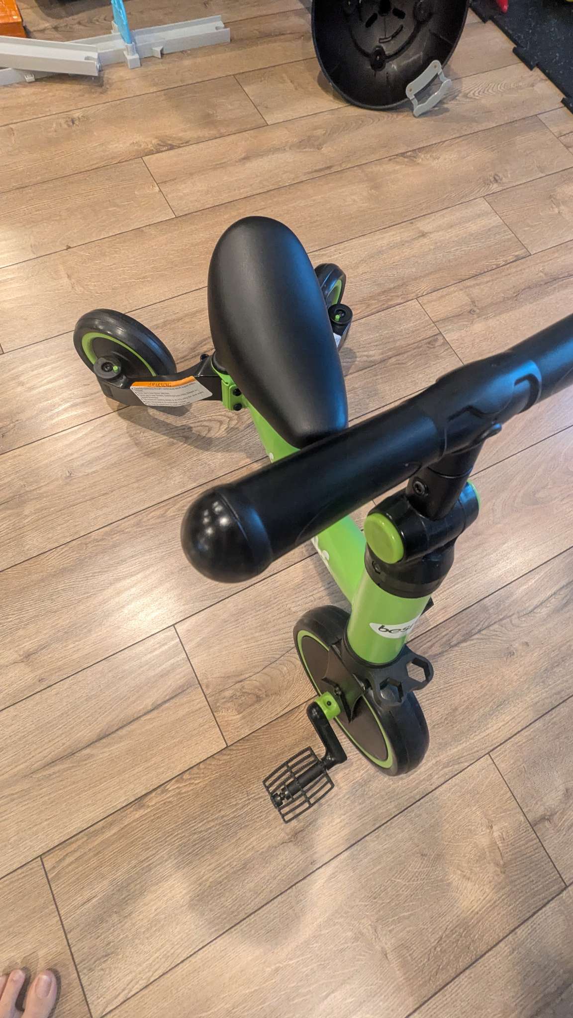 2 Toddler bikes - one with adjustable back wheels