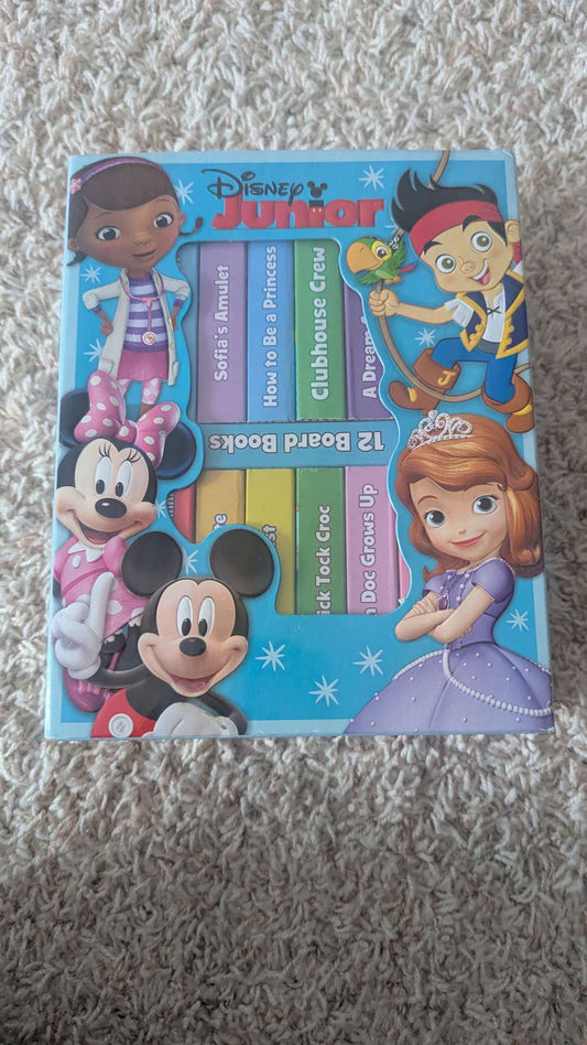 Disney Junior 12 mini books in carry on case