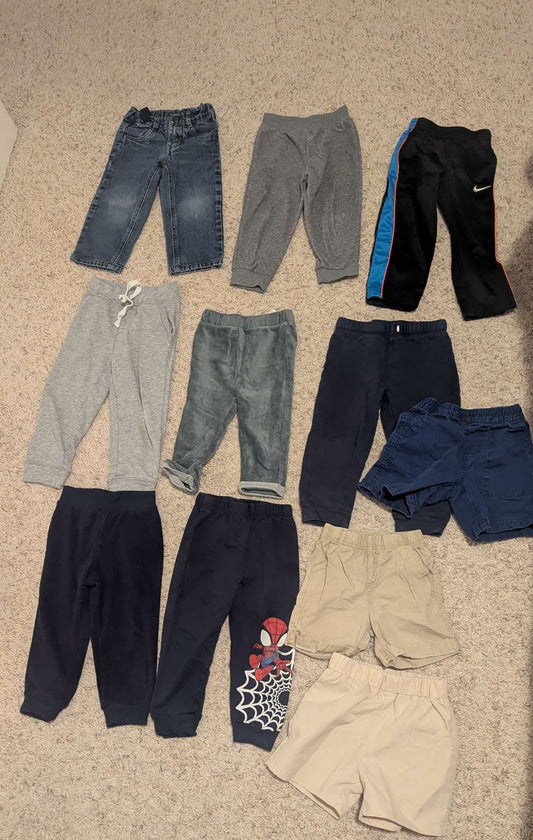 11 in all - 8 pants/ joggers + 3 shorts - Boys 2-3T, Kids 2T