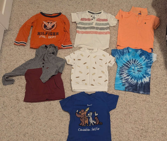 7 T-shirts full and half sleeves - Boys 2-3T , Kids 2T