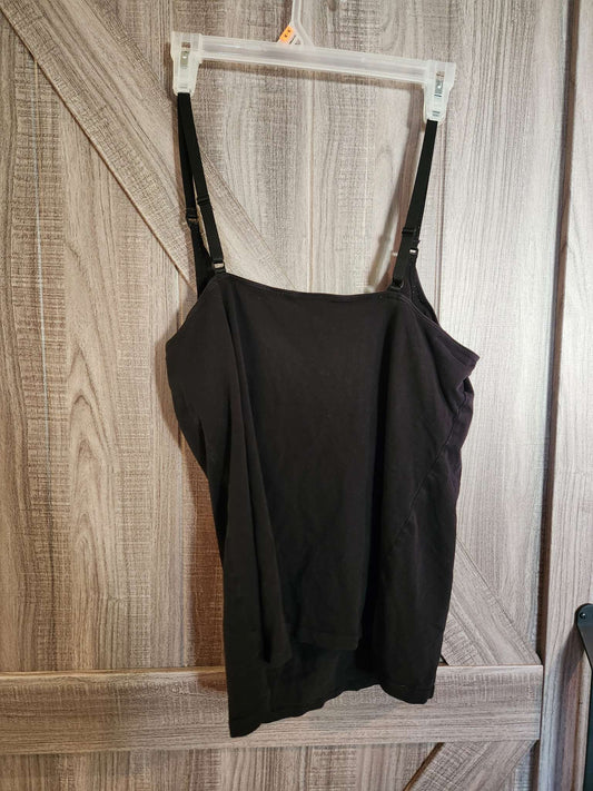 Two black nursing tanks, Maternity L (12-14)
