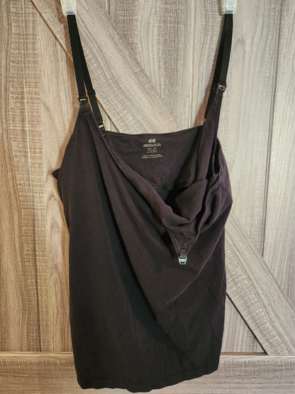 Two black nursing tanks, Maternity L (12-14)