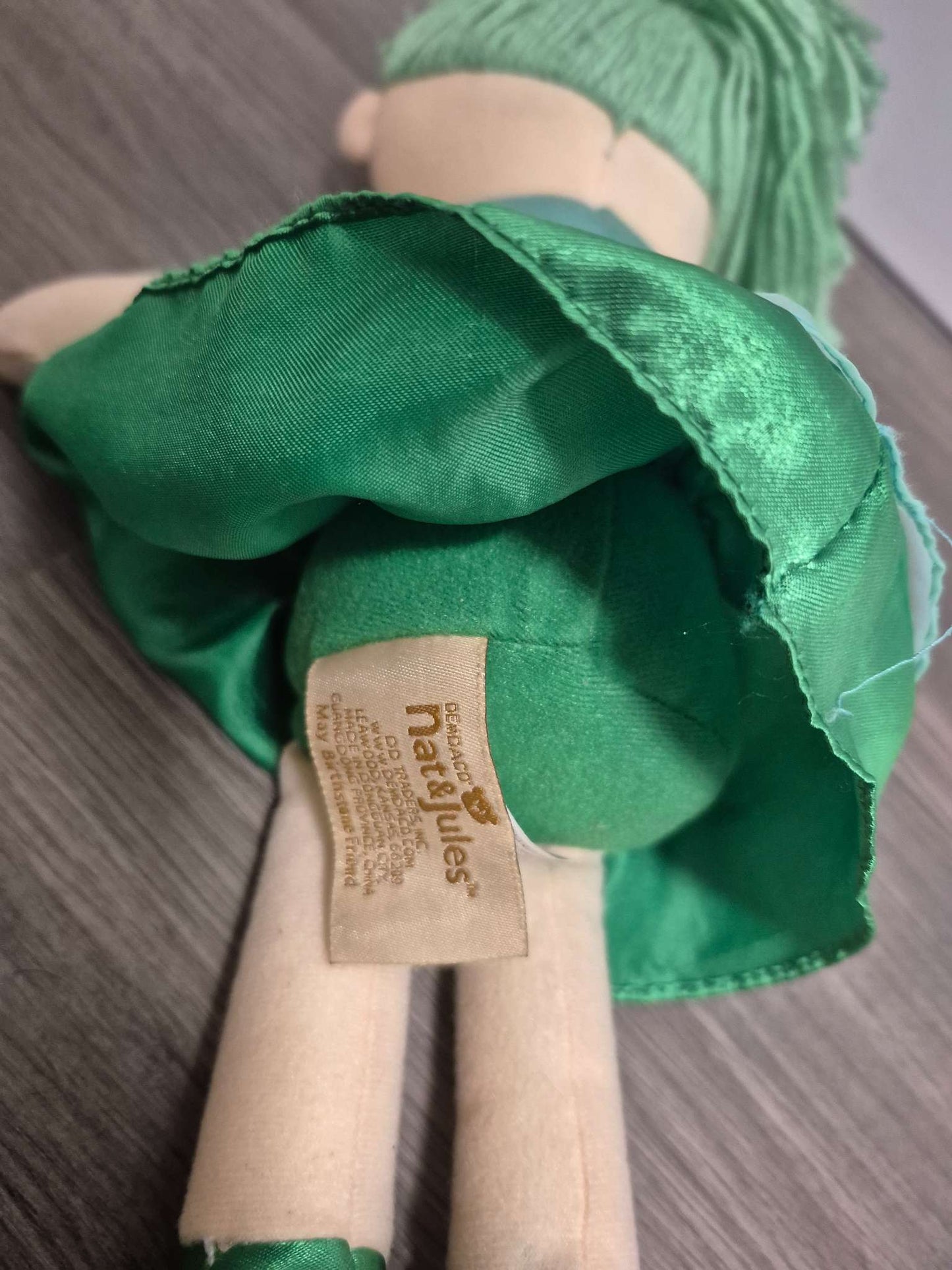 Nat & Jules Demdaco Green Doll Plush Vintage (10 Inch)