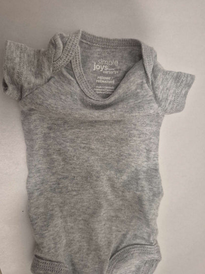 Preemie Baby Neutral and Gray Bundle Onsies And Sleepers And Hat, Kids Newborn