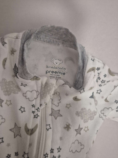 Preemie Baby Neutral and Gray Bundle Onsies And Sleepers And Hat, Kids Newborn