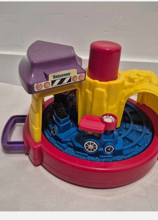 Shelcore Push and Spin Choo Choo Train toy. Vintage 1995 Baby Toy Rare
