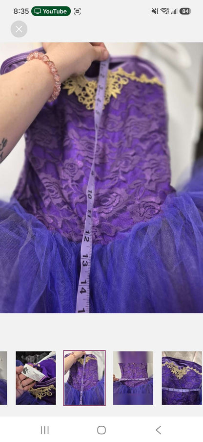 Purple Ballet Dress With Tulle Tutu Curtain Call, Kids 8