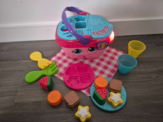 LeapFrog Shapes & Sharing Picnic Basket Complete Fully Working Toddler Learning