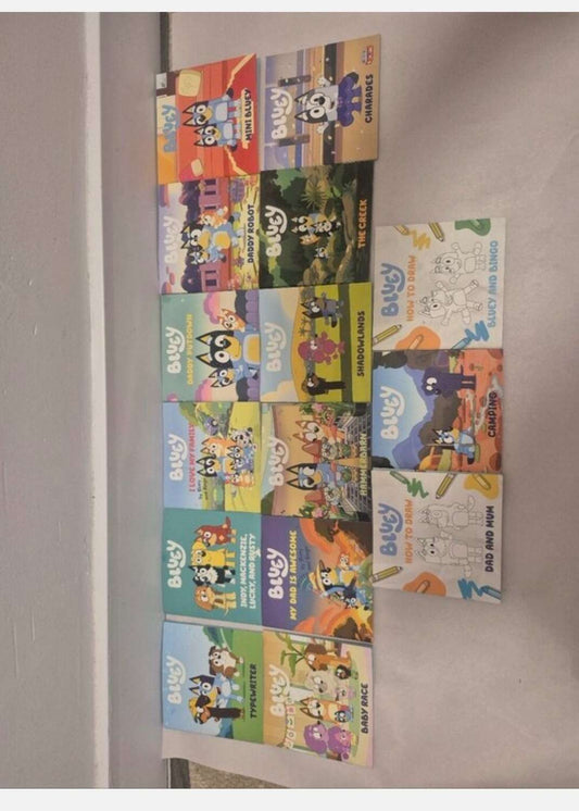 Set Of 15 Mini Bluey Books Featuring Episode Favourites