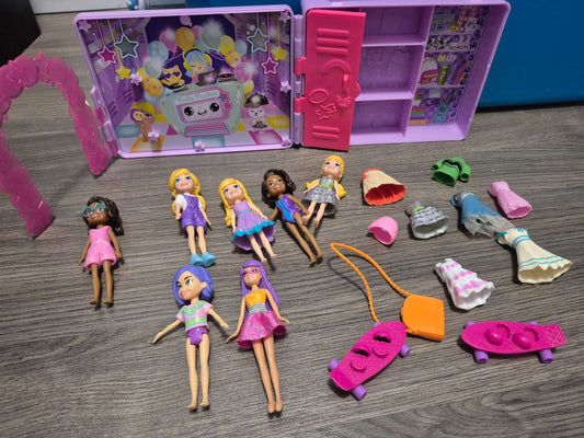 Polly Pocket Disco Dance Fashion Playset and many extras