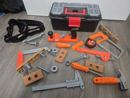 Home Depot Kids Construction Kit 30 plus pieces with Tool Box and Tool Belt