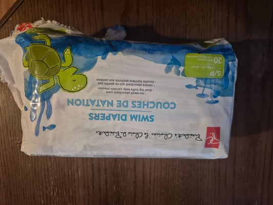 19 Small PC disposable swim diapers, Kids 3 Month (0-3M)