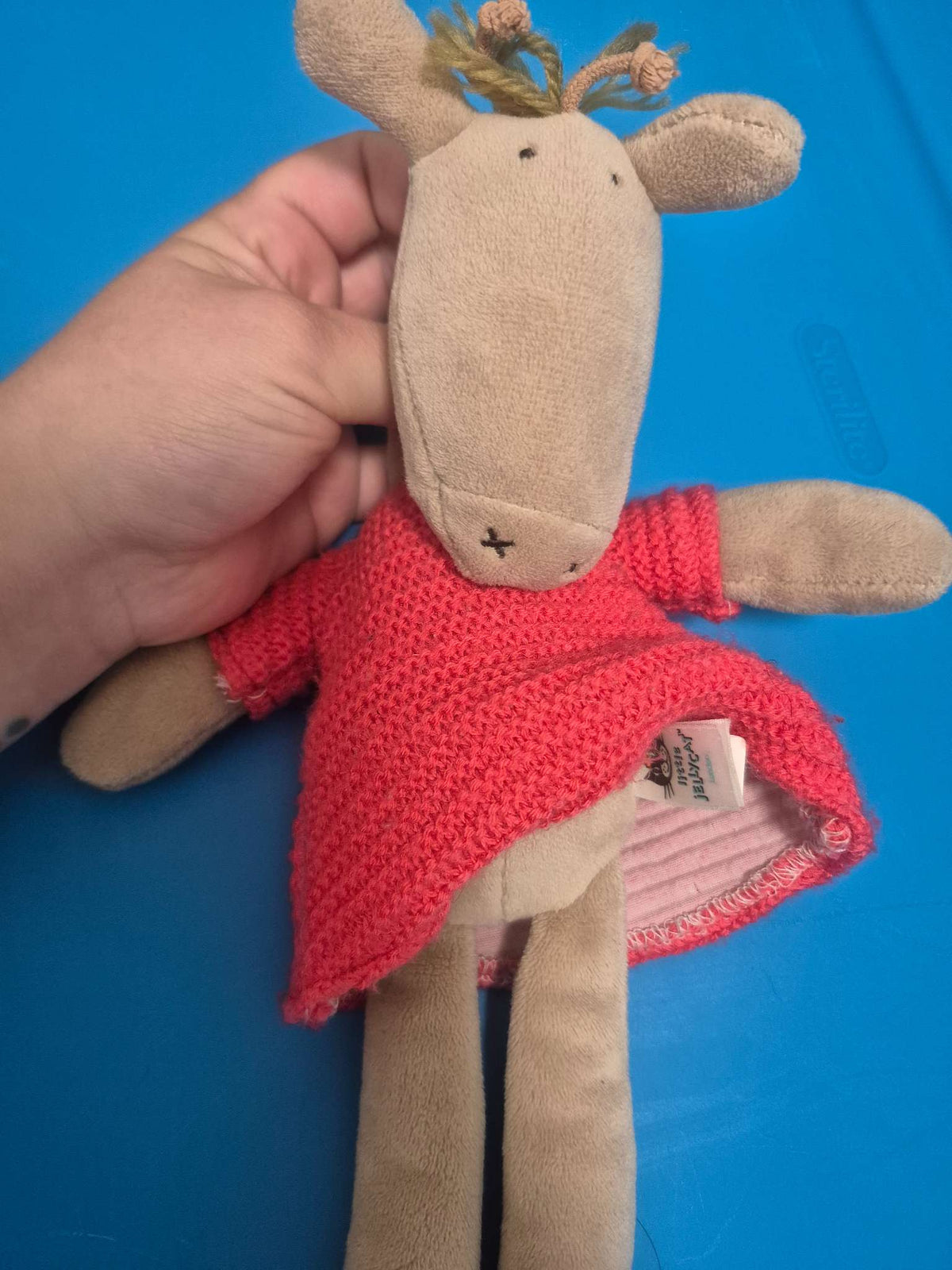 Little Jellycat Pitpat Giraffe Plush Soft Toy Red Dress